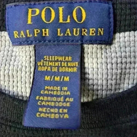 POLO Ralph Lauren Rugby Stripe Thermal sz M - Picture 8 of 8